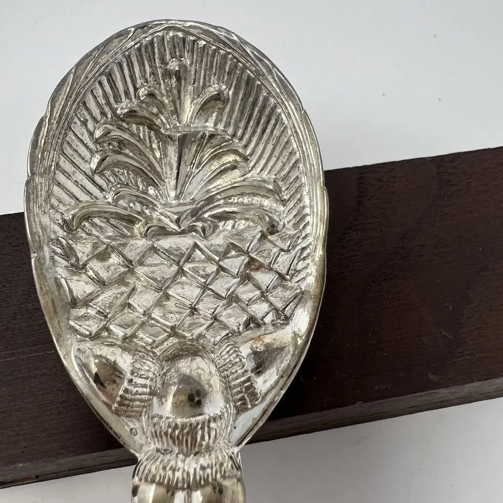 Vintage Silver Plated Ornate Pineapple Pinecone Design Fruit Spoon